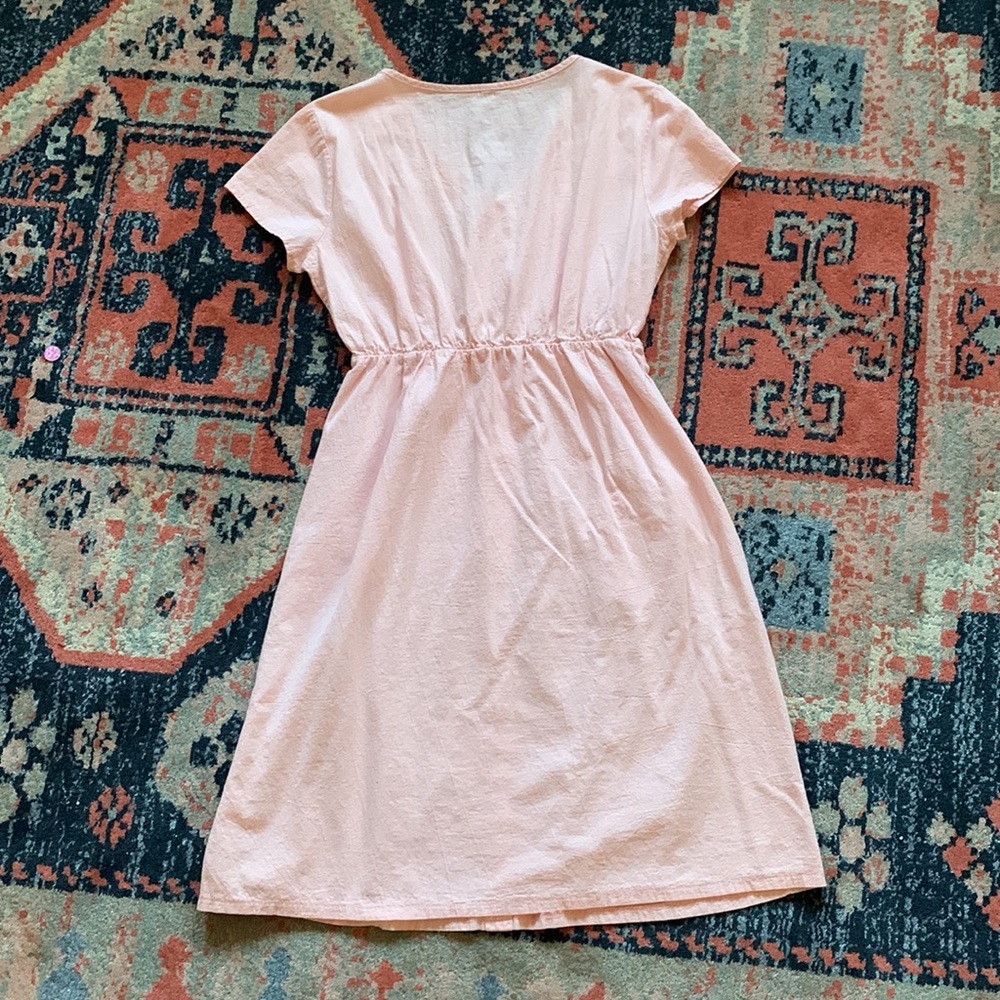Farmers Market boho patch pocket summer dress L - Picture 2 of 5